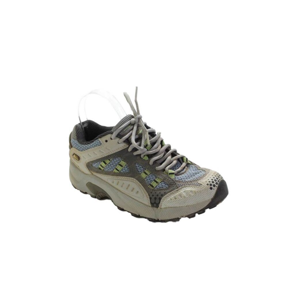 Designer Women's Lace Up Rubber Sole Hiking Sneakers Gray Size 8
